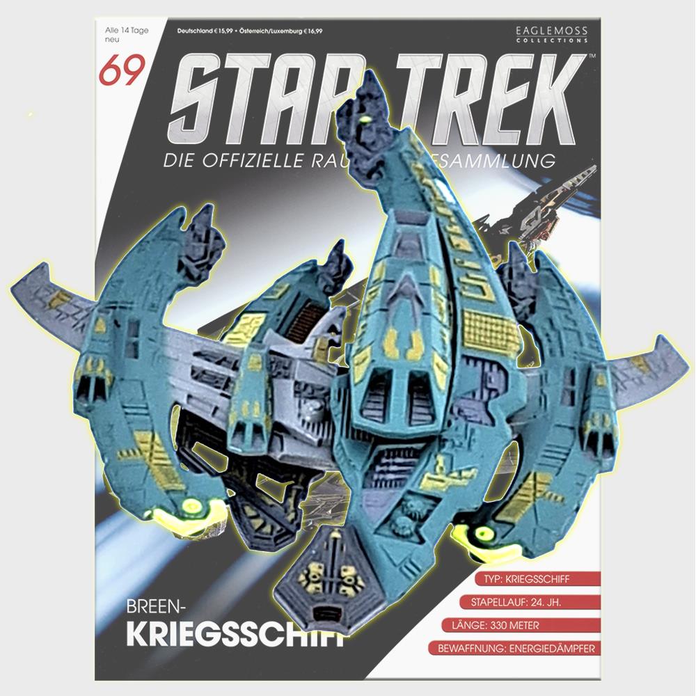 Star Trek Starships Collection - 12cm Breen Warship - Issue 69 with German Magazine