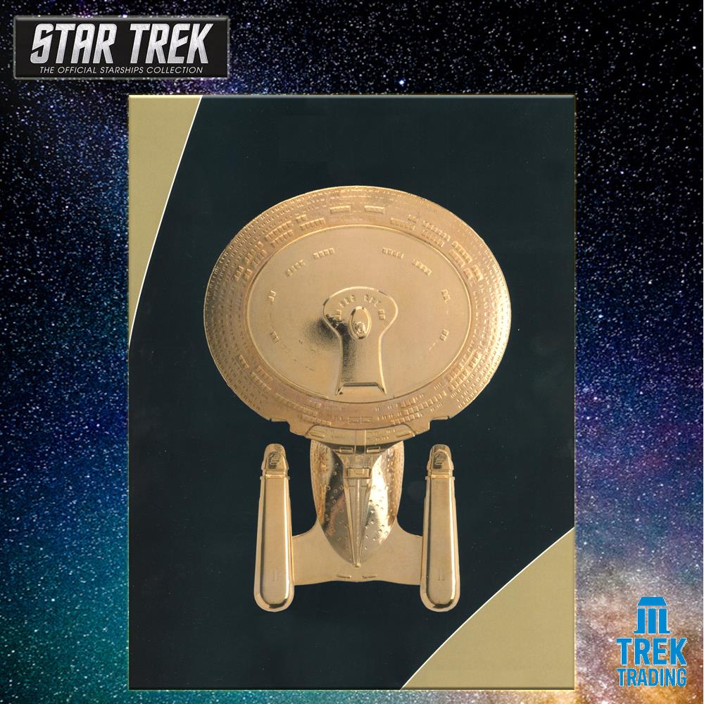 Star Trek Starships Collection - 14cm Gold U.S.S Enterprise NCC-1701-D - Special Issue 20 with German Magazine