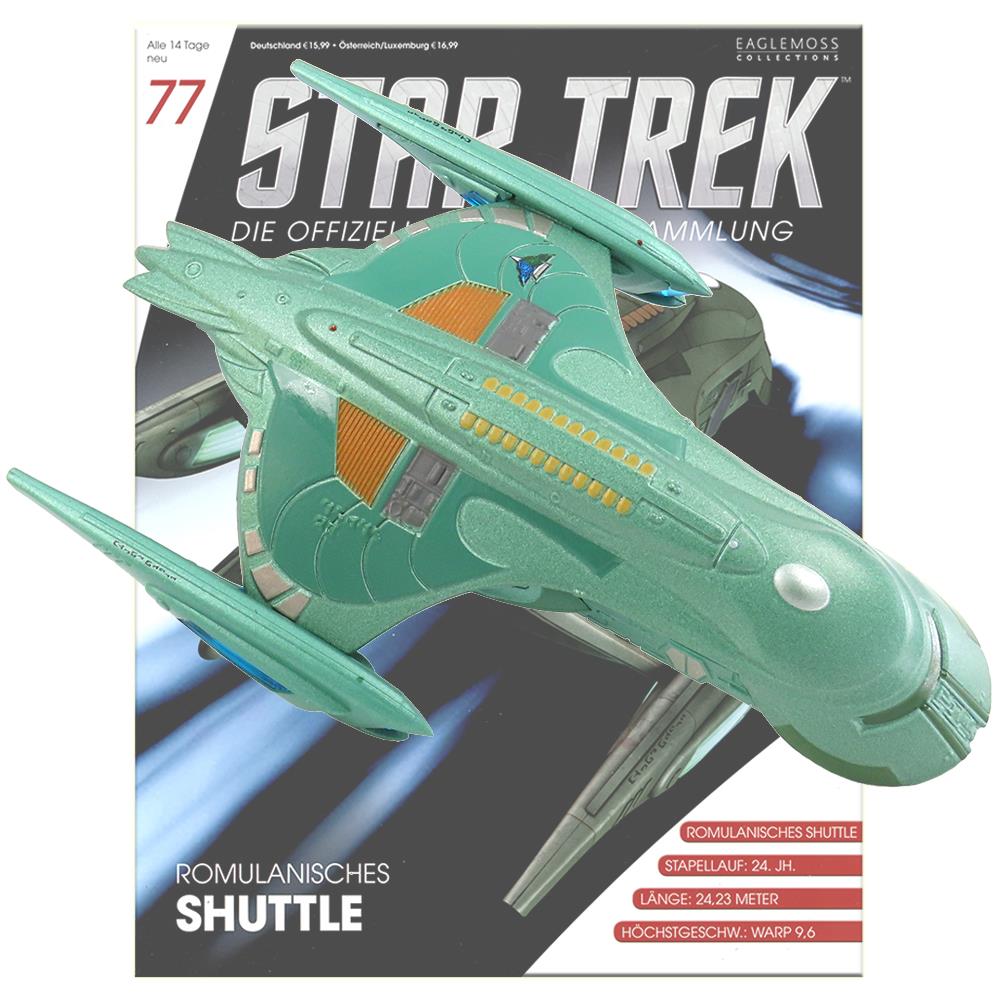 Star Trek Starships Collection - 11.9cm Romulan Shuttle - Issue 77 with German Magazine