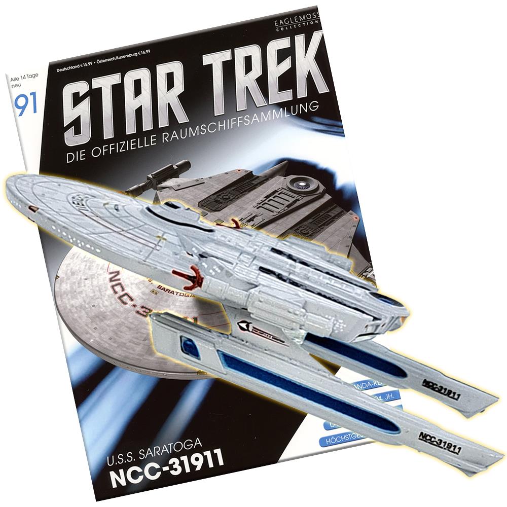 Star Trek Starships Collection - 12cm USS Saratoga NCC-31911 - Issue 91 with German Magazine