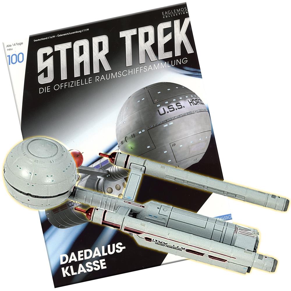 Star Trek Starships Collection - 13.5cm USS Horizon NCC-176 Daedalus Class - Issue 100 with German Magazine