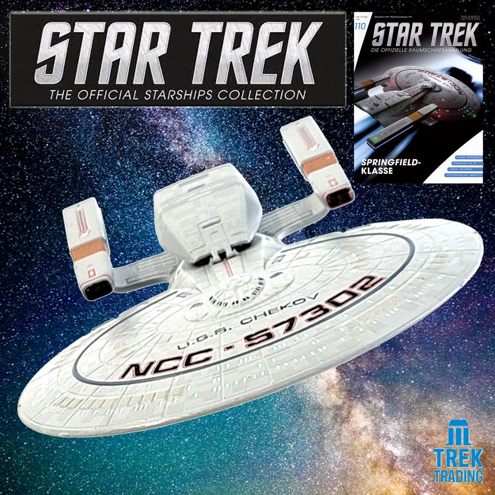 Star Trek Starships Collection - 12.5cm Springfield Class USS Chekov NCC-57302 - Issue 110  No magazine