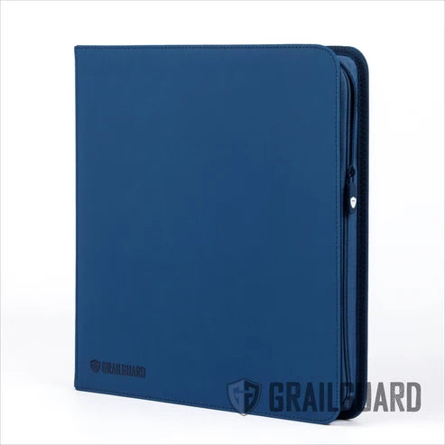 Grail Guard Premium Zip Binder - 12 Pocket Standard Card - Blue