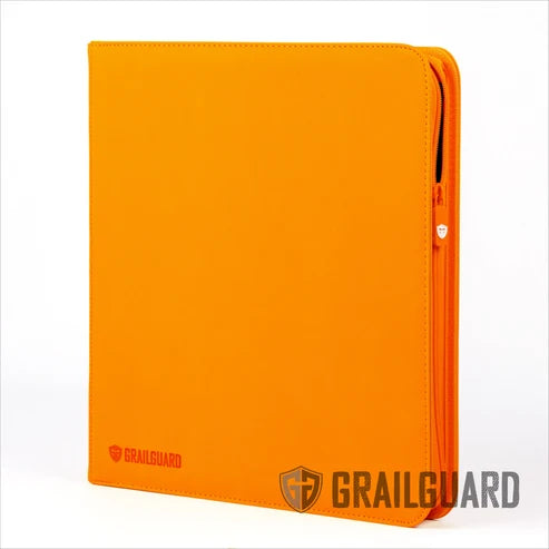 Grail Guard Premium Zip Binder - 12 Pocket Standard Card - Orange