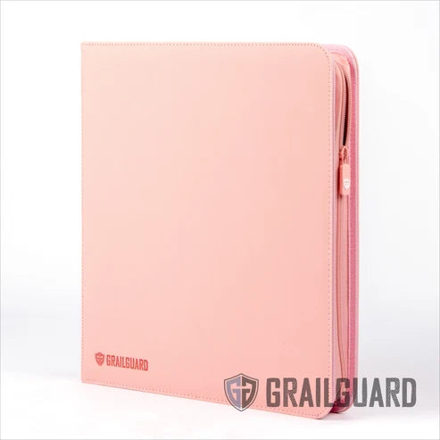 Grail Guard Premium Zip Binder - 12 Pocket Standard Cards - Pink