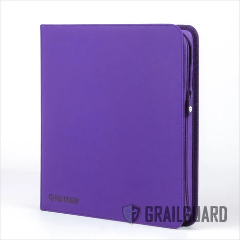 Grail Guard Premium Zip Binder - 12 Pocket Standard Card Purple