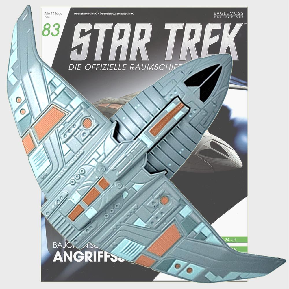 Star Trek Starships Collection - 9cm x 14cm Bajoran Assault Vessel - Issue 83 with German Magazine