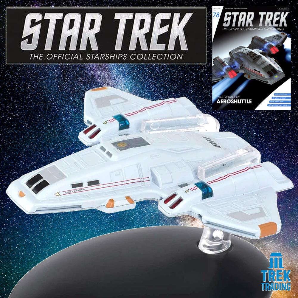 Star Trek Starships Collection - 9cm USS Voyager Aeroshuttle - Issue 78  No magazine