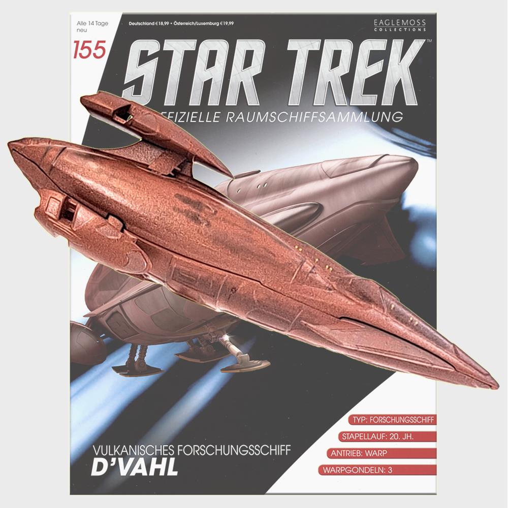 Star Trek Starships Collection - 13cm Vulcan Survey Vessel D'Vahl - Issue 155 with German Magazine