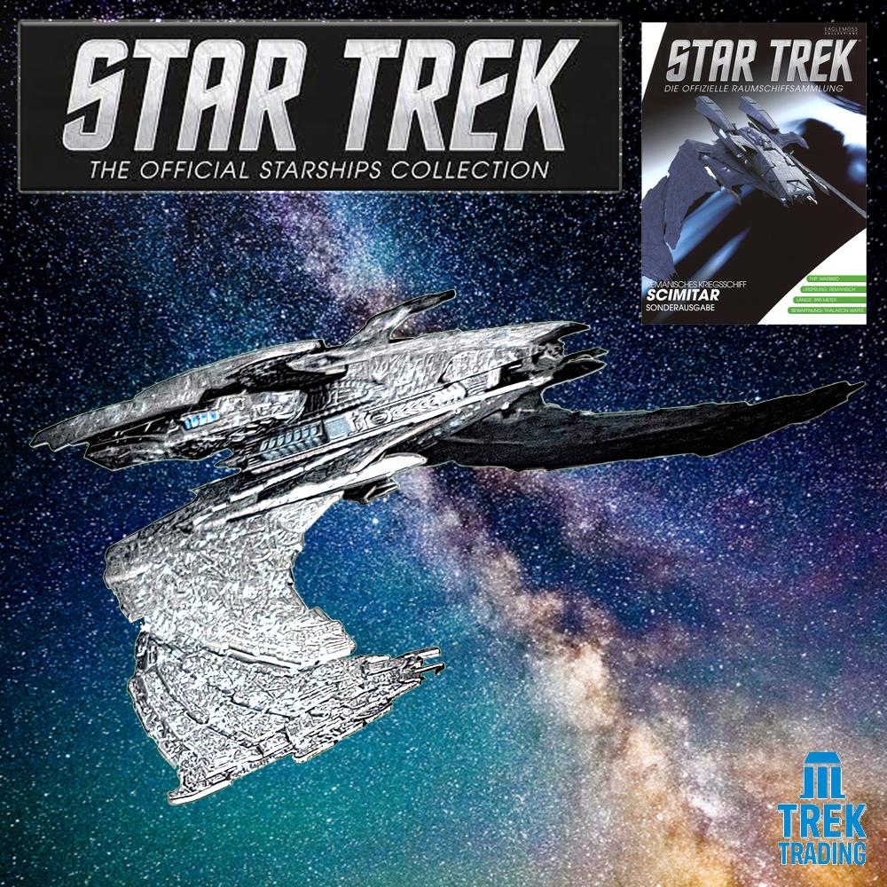 Star Trek Starships Collection - 13cm x 20cm Reman Warbird Scimitar - Special Issue 18 with German Magazine