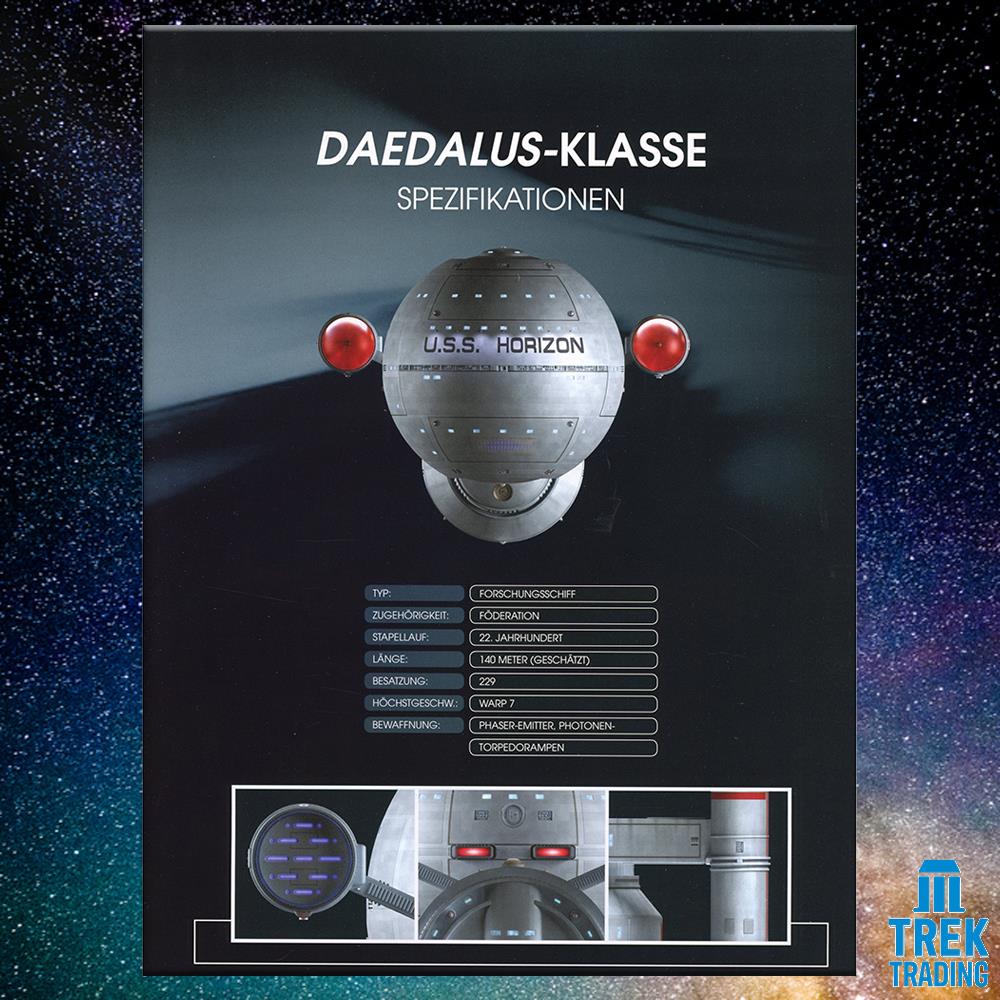 Star Trek Starships Collection - 13.5cm USS Horizon NCC-176 Daedalus Class - Issue 100 with German Magazine
