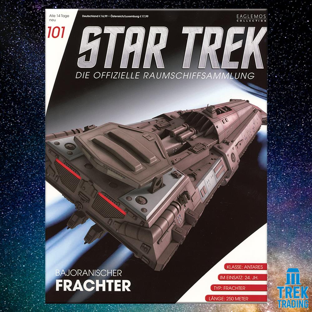 Star Trek Starships Collection - 13cm Antares Class Bajoran Freighter - Issue 101 with German Magazine
