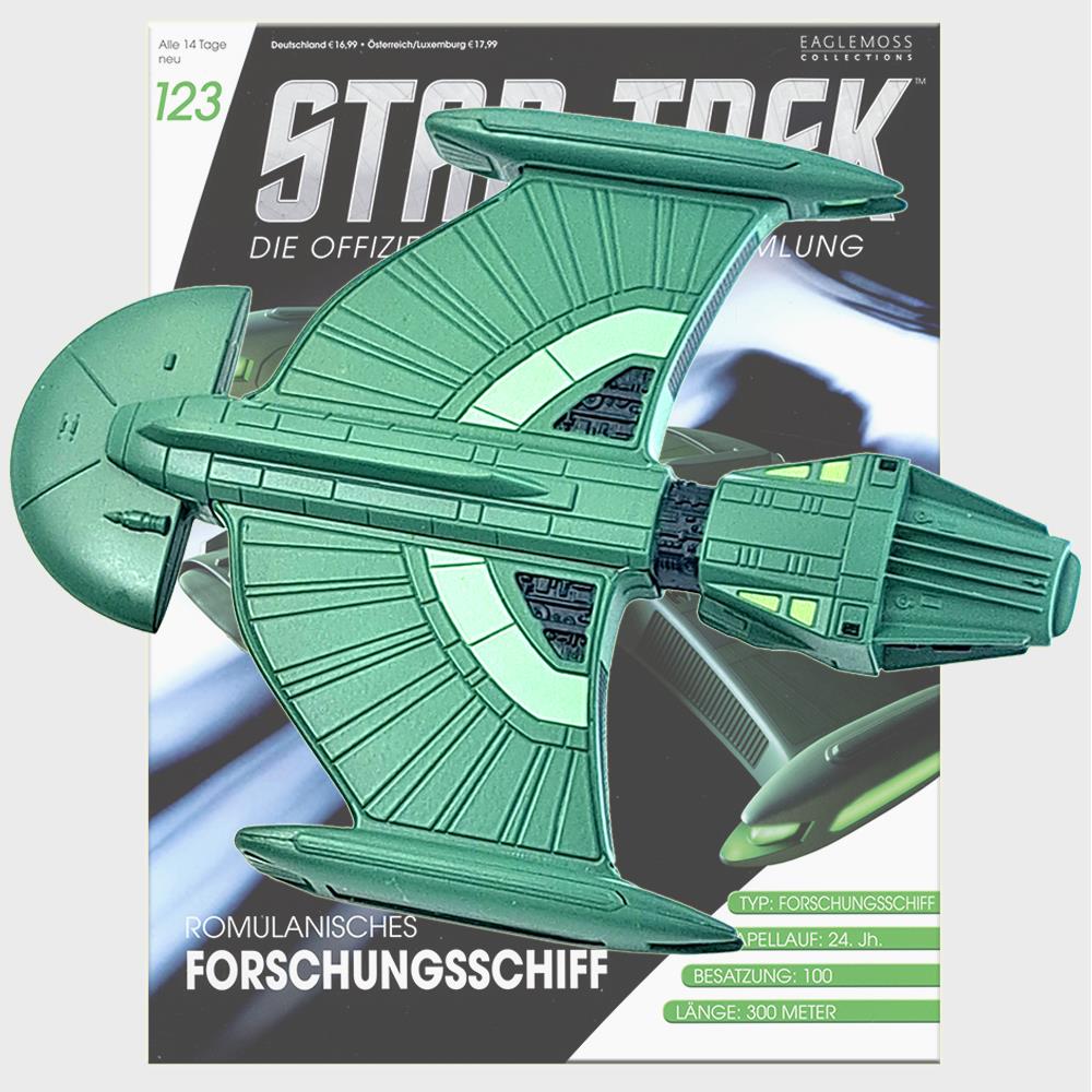 Star Trek Starships Collection - 10.2cm Romulan Science Vessel - Issue 123 with German Magazine
