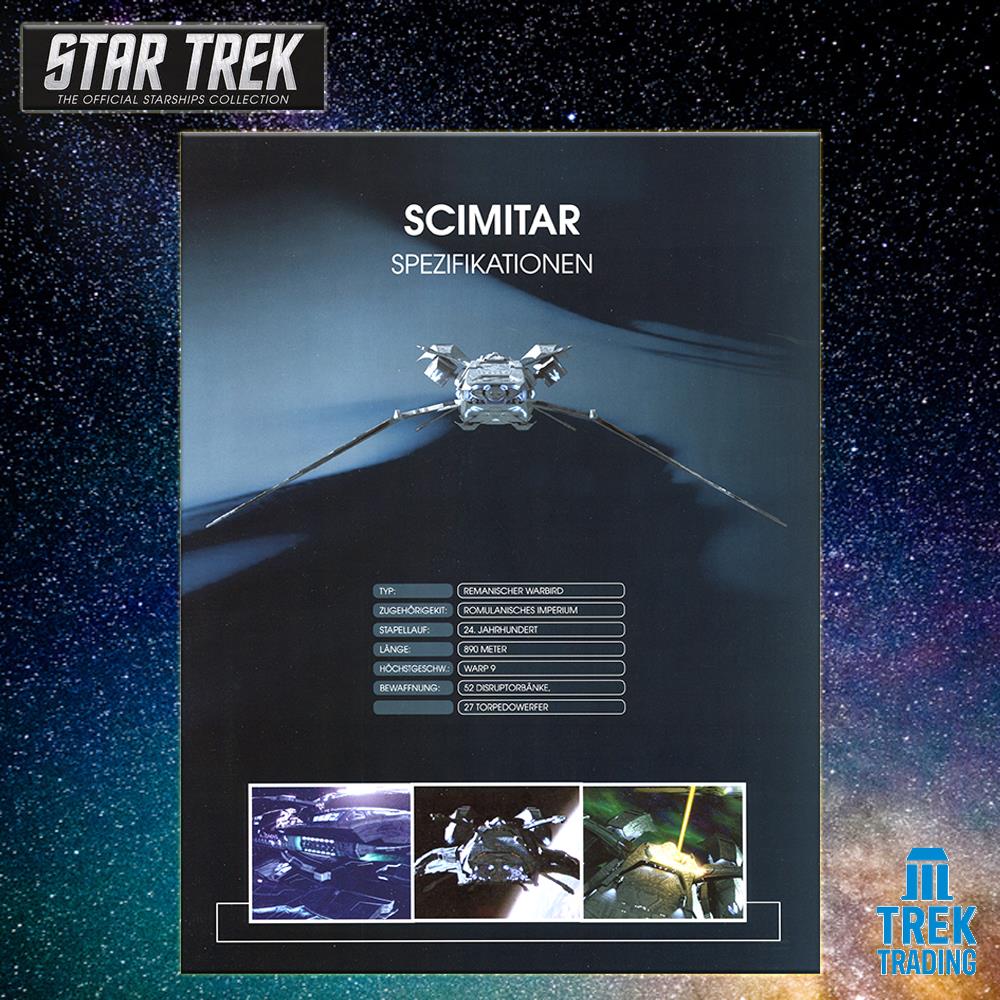 Star Trek Starships Collection - 13cm x 20cm Reman Warbird Scimitar - Special Issue 18 with German Magazine