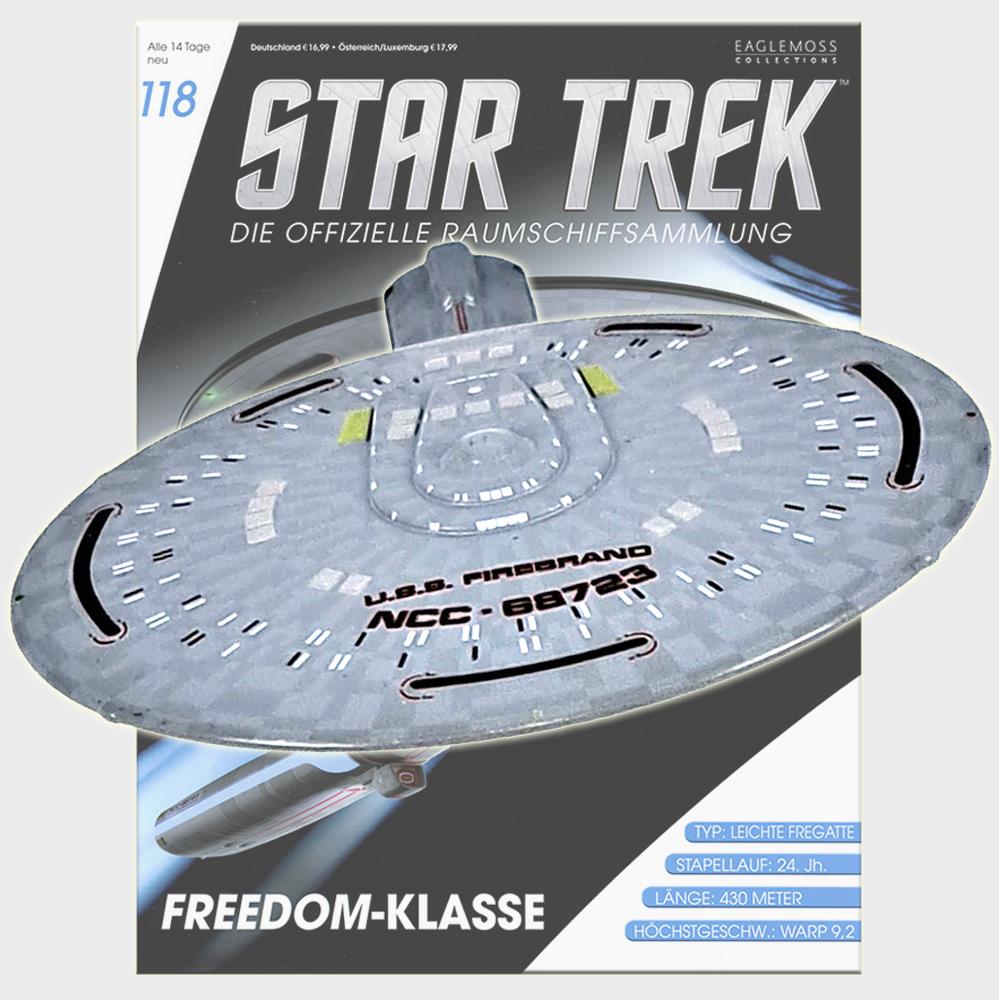 Star Trek Starships Collection - 12cm Freedom Class USS Firebrand NCC-68723 - Issue 118 with German Magazine
