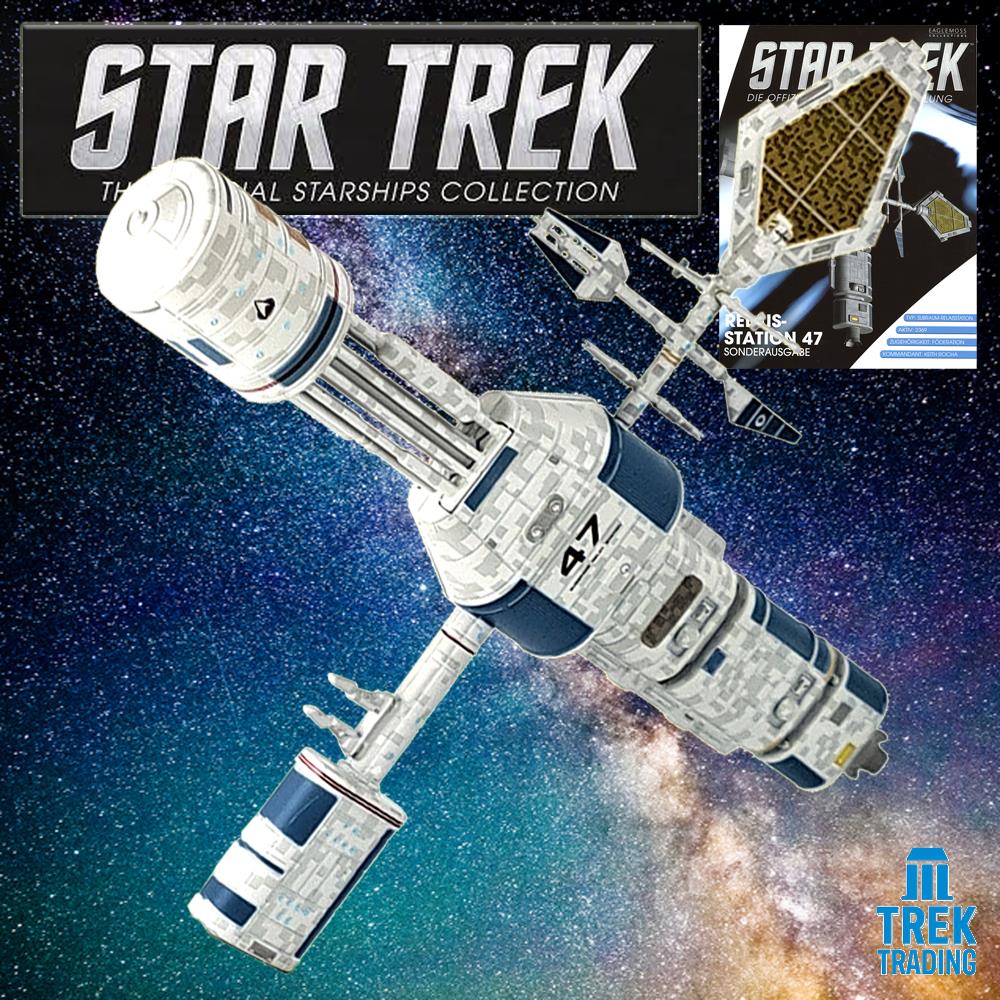 Star Trek Starships Collection - 18cm x 16.3cm Relay Station 47 - Special Issue 26 with German Magazine