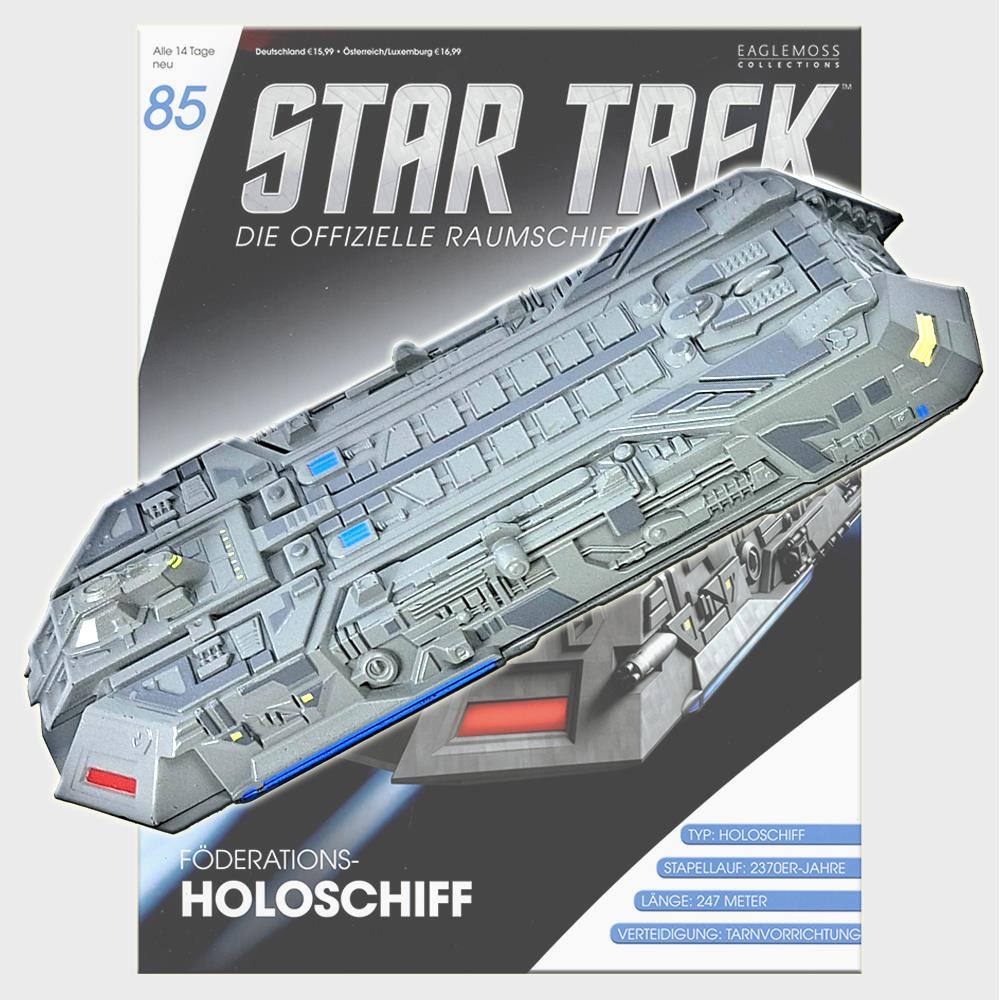 Star Trek Starships Collection - 13.8cm Federation Holoship - Issue 85 with German Magazine