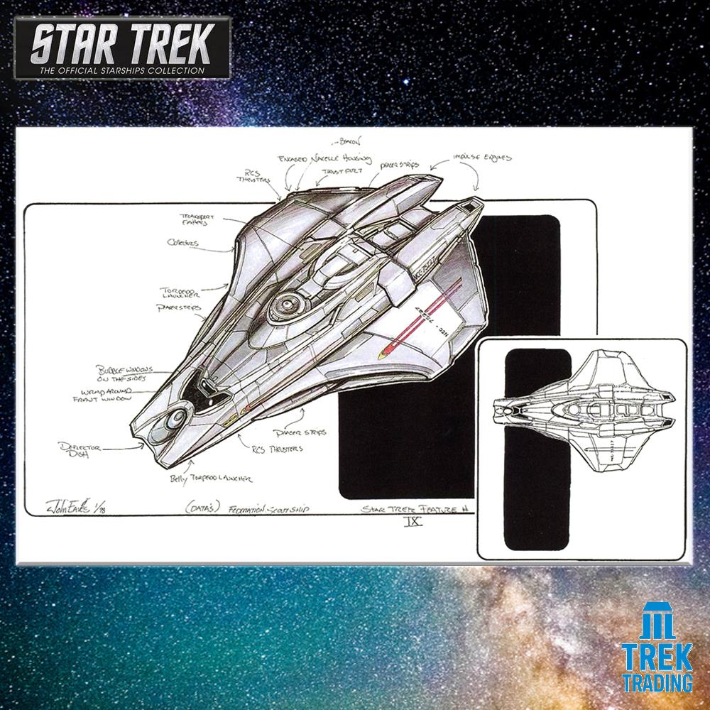 Star Trek Starships Collection - 12cm Federation Mission Scout Ship NCC-75227 - Issue 80  No magazine