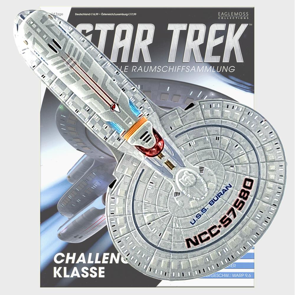 Star Trek Starships Collection - 11cm Challenger Class USS Buran NCC-57580 - Issue 114 with German Magazine