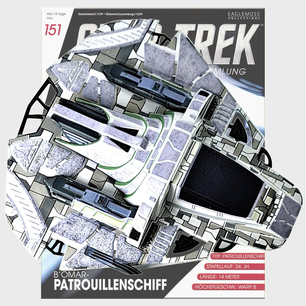 Star Trek Starships Collection - 10cm B'omar Patrol Ship - Issue 151 with German Magazine