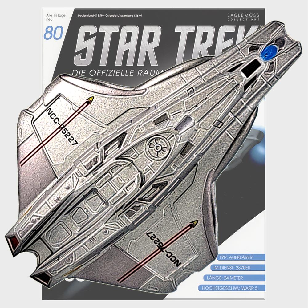 Star Trek Starships Collection - 12cm Federation Mission Scout Ship NCC-75227 - Issue 80 with German Magazine