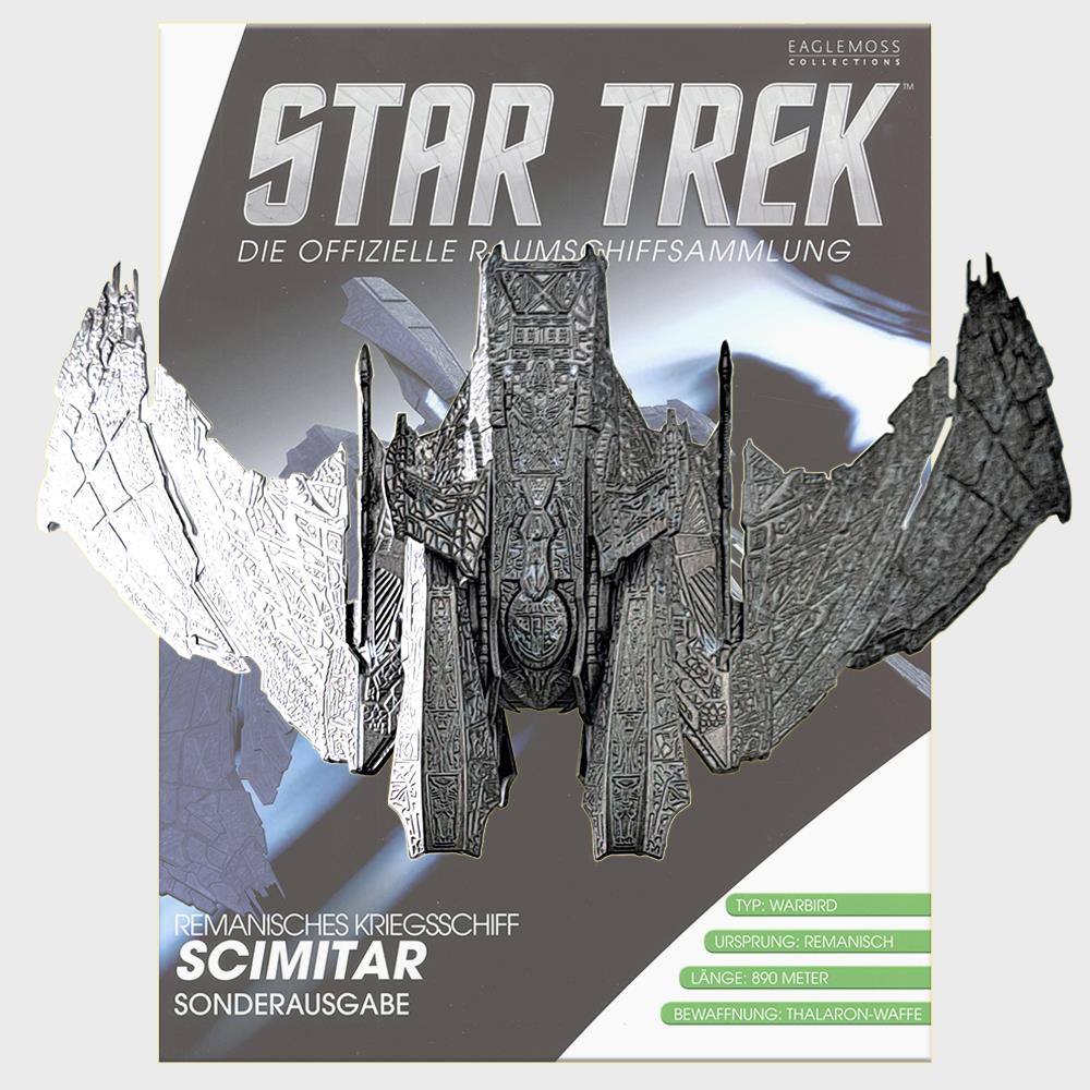 Star Trek Starships Collection - 13cm x 20cm Reman Warbird Scimitar - Special Issue 18 with German Magazine