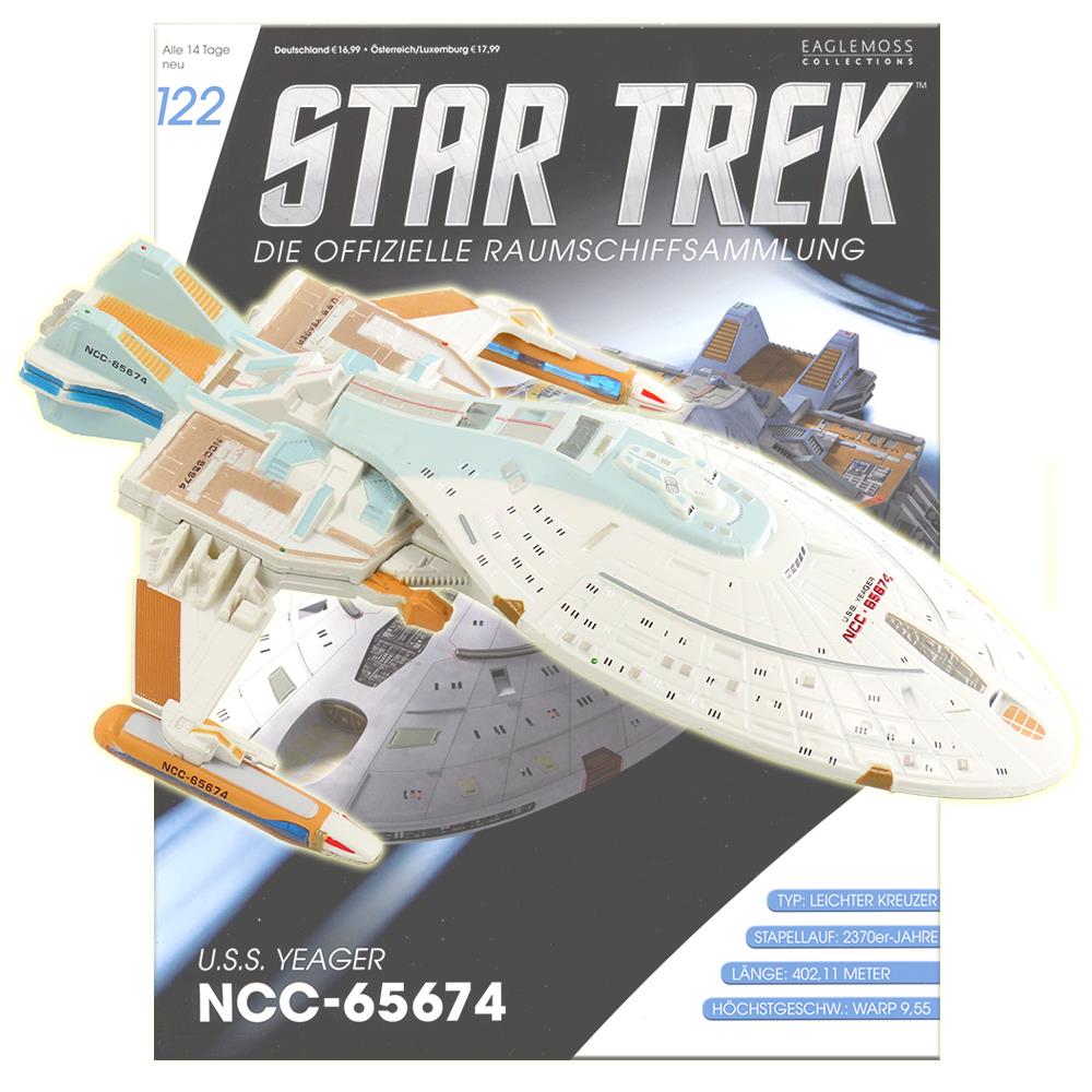 Star Trek Starships Collection - 12.5cm USS Yeager NCC-65674 - Issue 122 with German Magazine