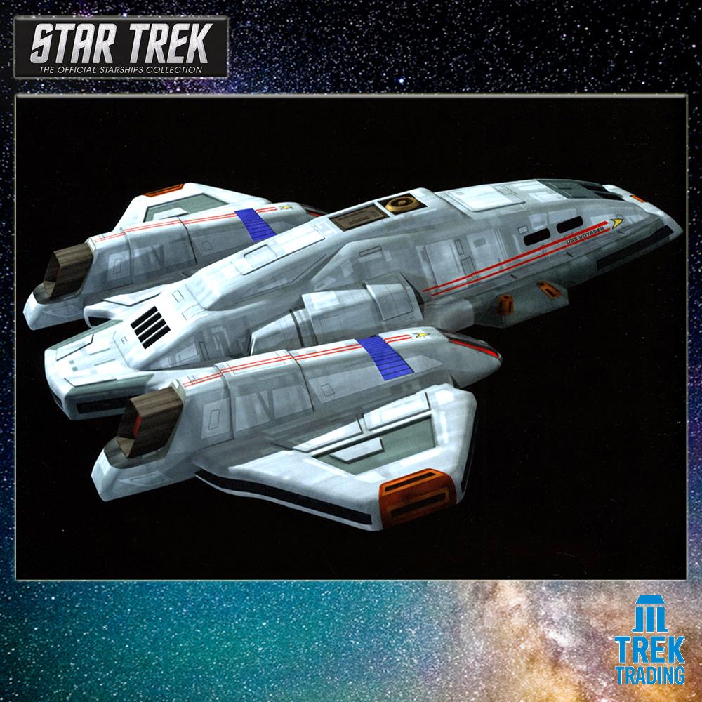 Star Trek Starships Collection - 9cm USS Voyager Aeroshuttle - Issue 78  No magazine