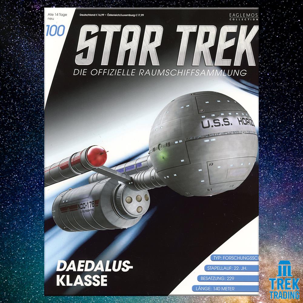 Star Trek Starships Collection - 13.5cm USS Horizon NCC-176 Daedalus Class - Issue 100 with German Magazine
