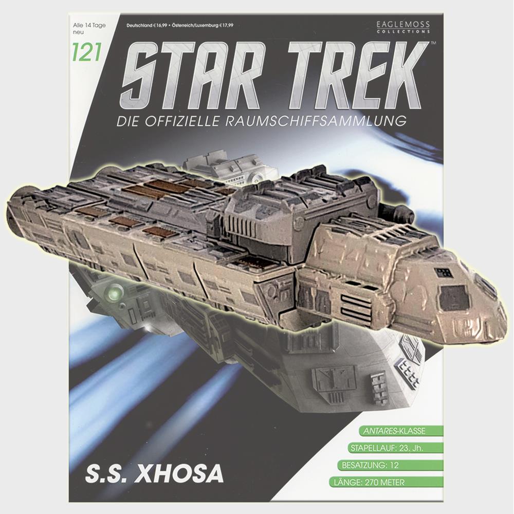 Star Trek Starships Collection - 14cm SS Xhosa - Issue 121 with German Magazine