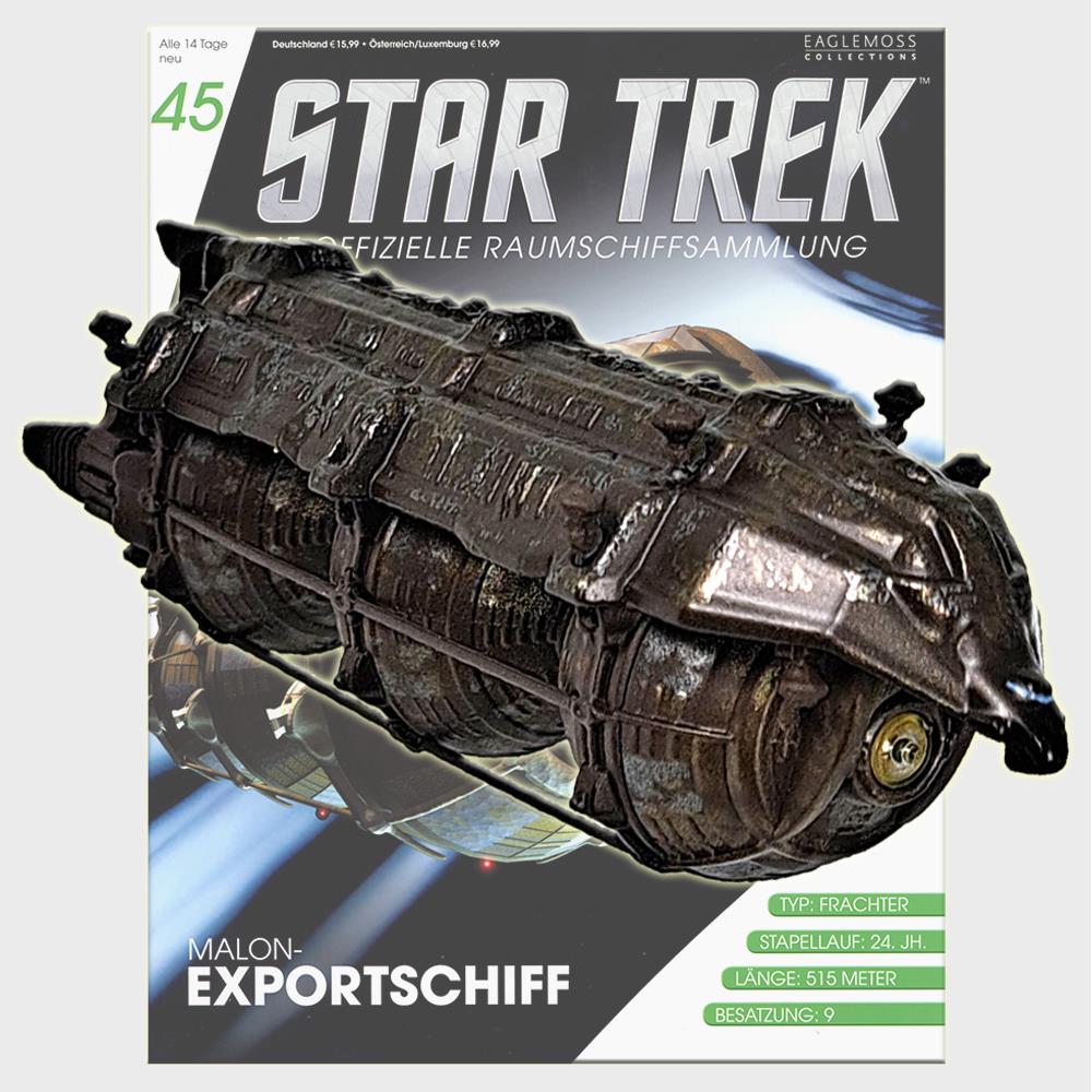 Star Trek Starships Collection - 11.8cm Malon Export Vessel - Issue 45 with German Magazine