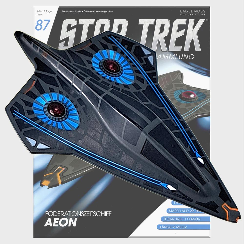 Star Trek Starships Collection - 13cm Federation Timeship Aeon - Issue 86 with German Magazine