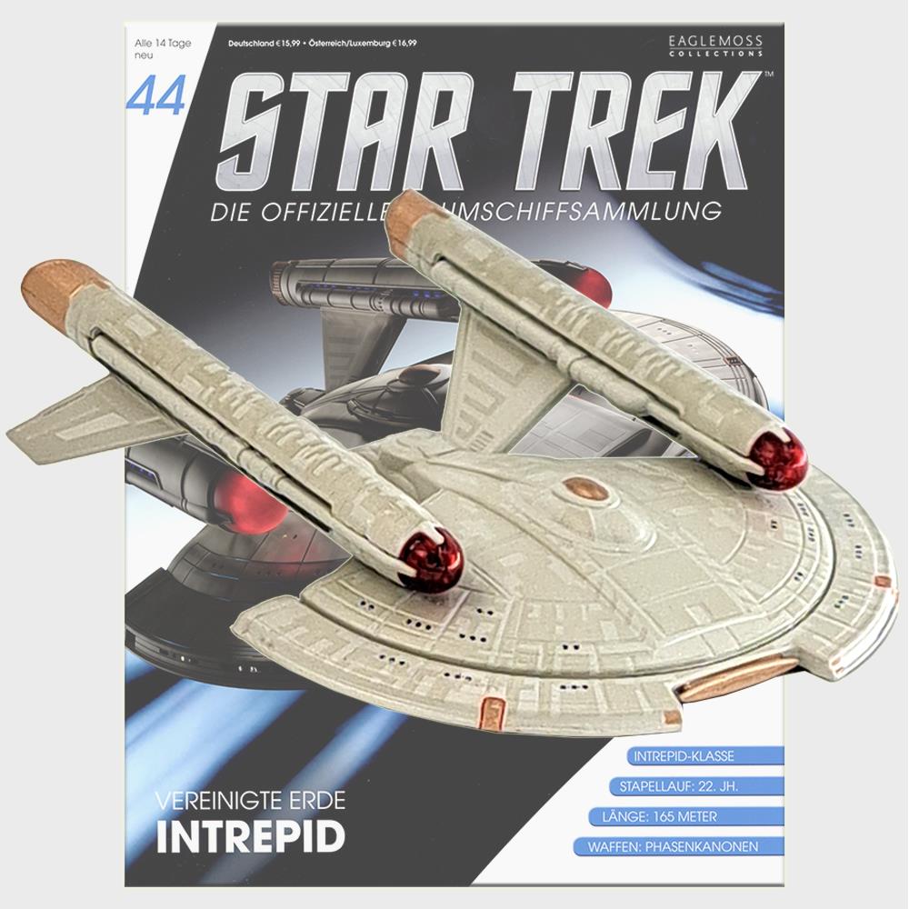 Star Trek Starships Collection - 10.6cm United Earth Starfleet Intrepid - Issue 44 with German Magazine