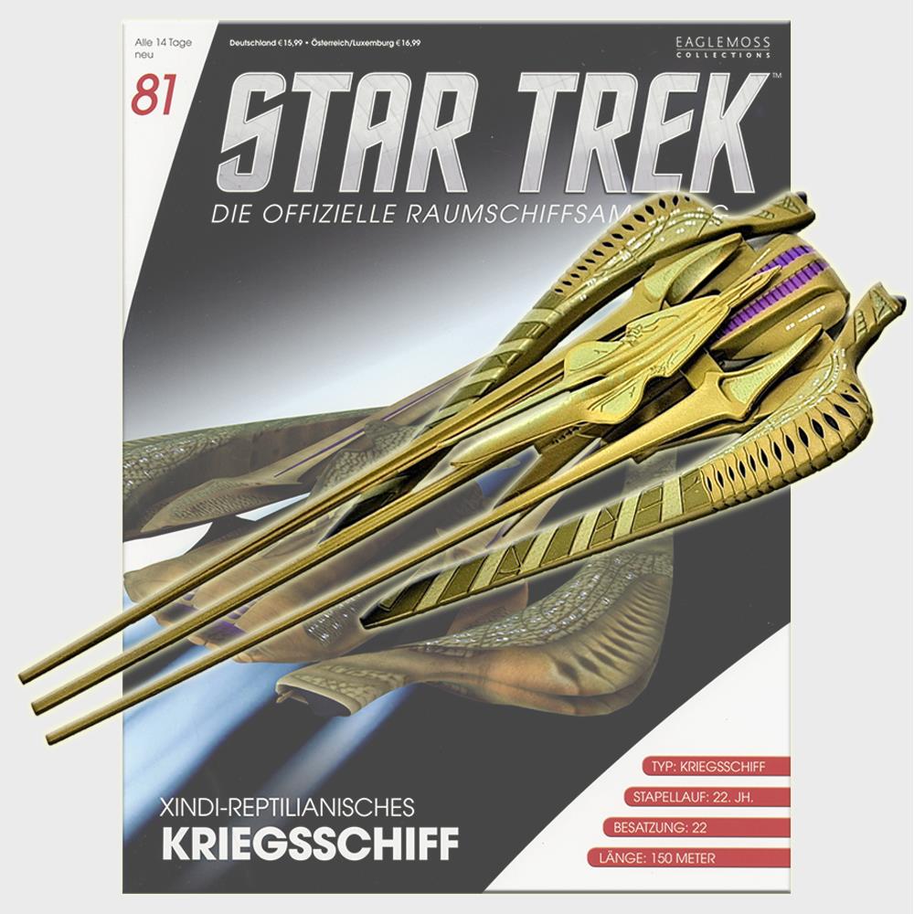 Star Trek Starships Collection - 13.9cm Xindi-Reptillian Warship - Issue 81 with German Magazine