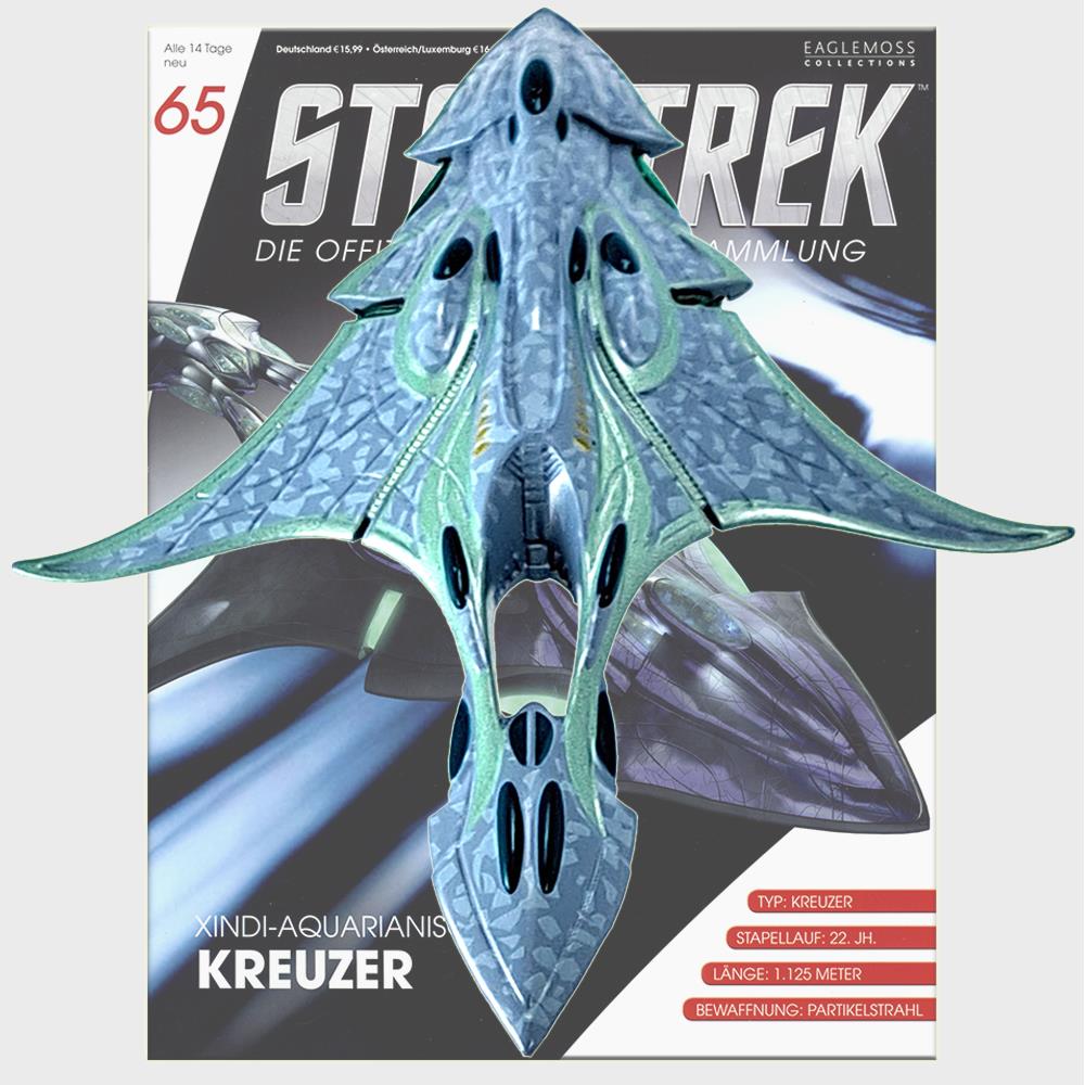 Star Trek Starships Collection - 13cm Xindi-Aquatic Cruiser - Issue 65 with German Magazine