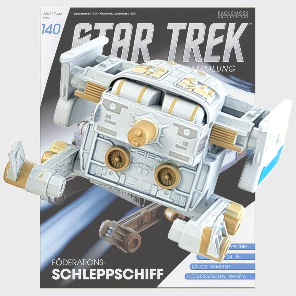 Star Trek Starships Collection - 9cm Federation Tug - Issue 140 with German Magazine