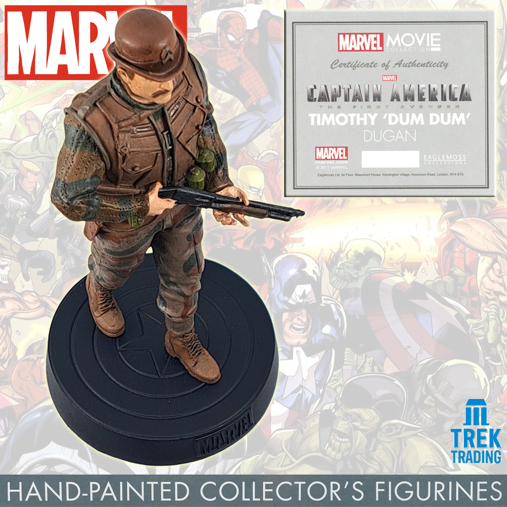 Marvel Movie Collection Figurines - 13cm Timothy Dum Dum Dugan 43 with Magazine