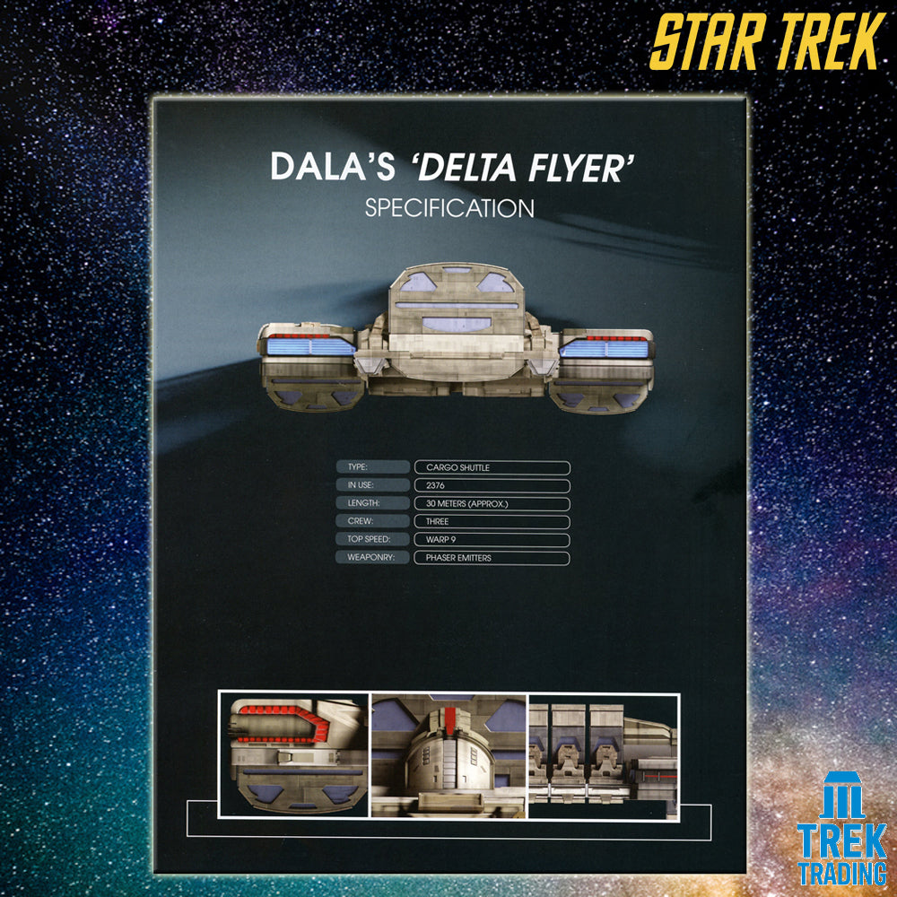 Star Trek Starfleet Starships Collection - 12.5cm x 9cm Dala's 'Delta Flyer' Cargo Shuttle - Issue 135 with Magazine