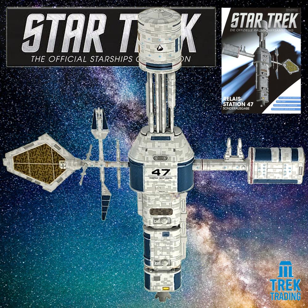 Star Trek Starships Collection - 18cm x 16.3cm Relay Station 47 - Special Issue 26 with German Magazine