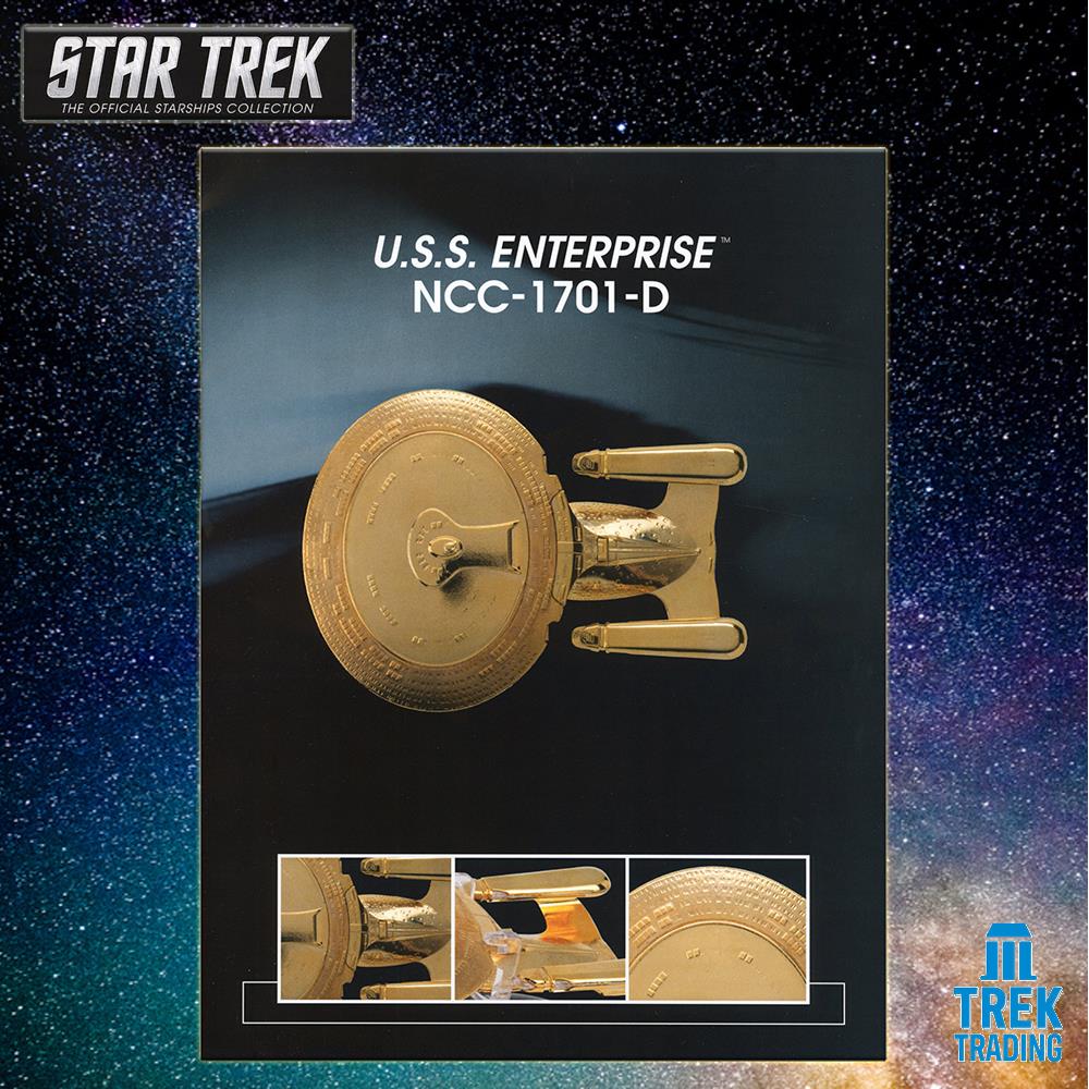 Star Trek Starships Collection - 14cm Gold U.S.S Enterprise NCC-1701-D - Special Issue 20 with German Magazine
