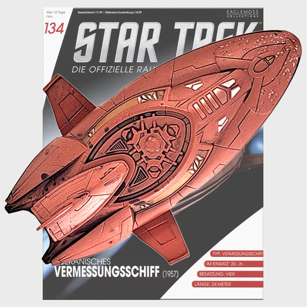 Star Trek Starships Collection - 13.9cm Vulcan Survey Ship (1957) - Issue 134 with German Magazine