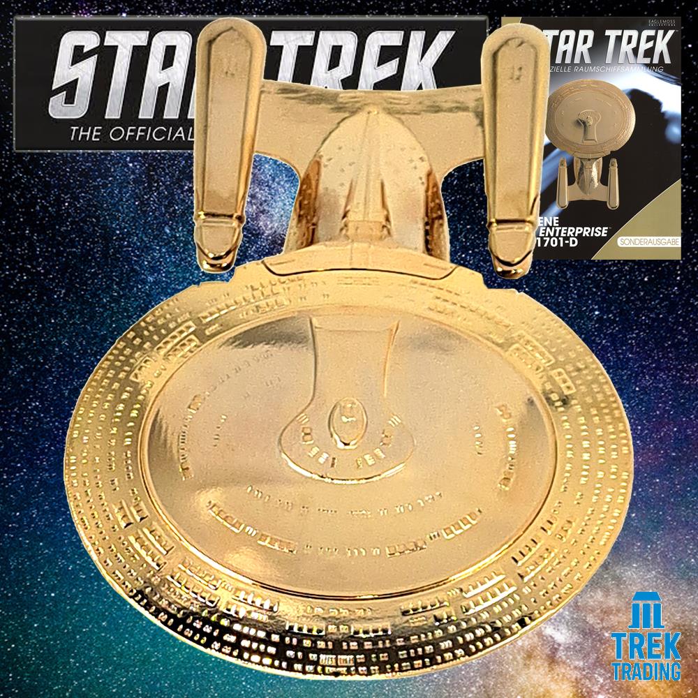 Star Trek Starships Collection - 14cm Gold U.S.S Enterprise NCC-1701-D - Special Issue 20 with German Magazine