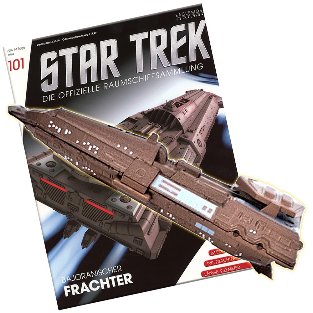 Star Trek Starships Collection - 13cm Antares Class Bajoran Freighter - Issue 101 with German Magazine