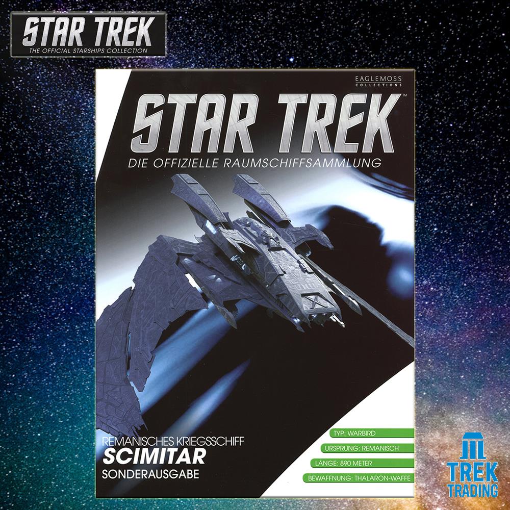 Star Trek Starships Collection - 13cm x 20cm Reman Warbird Scimitar - Special Issue 18 with German Magazine
