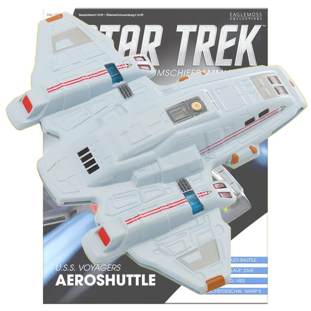 Star Trek Starships Collection - 9cm USS Voyager Aeroshuttle - Issue 78 with German Magazine