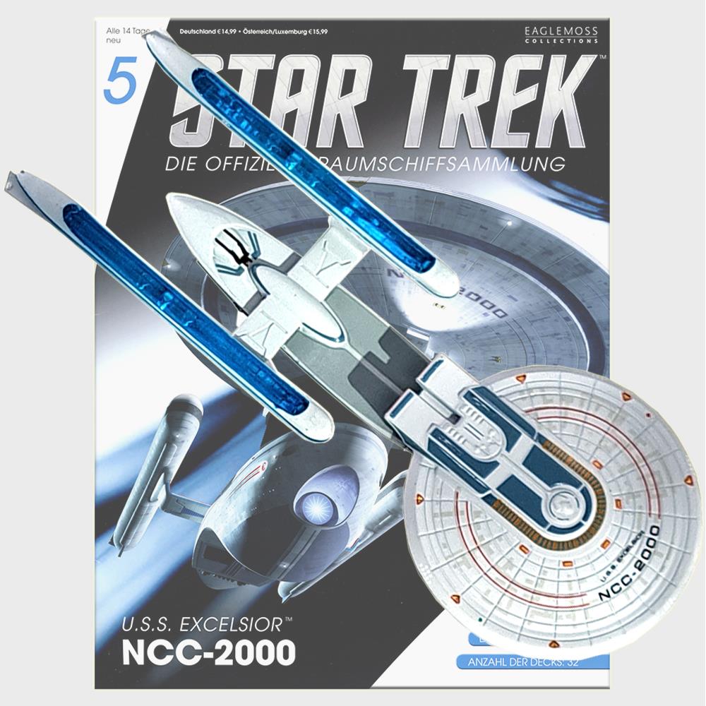 Star Trek Starships Collection - 13.5cm USS Excelsior NCC-2000 - Issue 5 with German Magazine