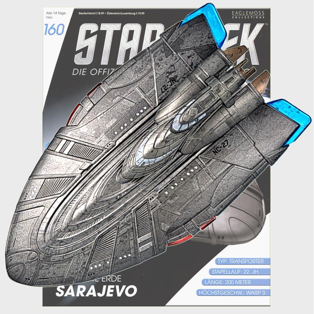Star Trek Starships Collection - 13.5cm United Earth Sarajevo NC-27 - Issue 160 with German Magazine