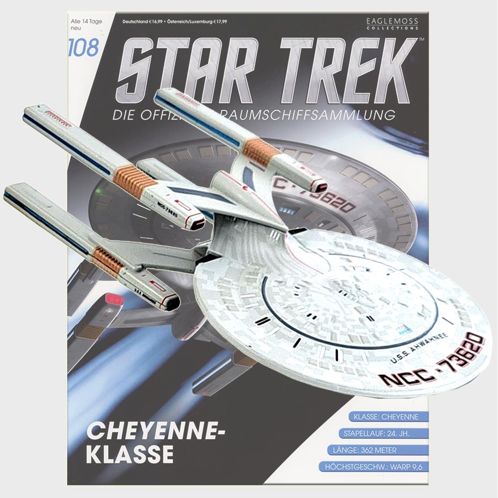 Star Trek Starships Collection - 12cm Cheyenne Class USS Ahwahnee NCC-73620  - Issue 108 with German Magazine