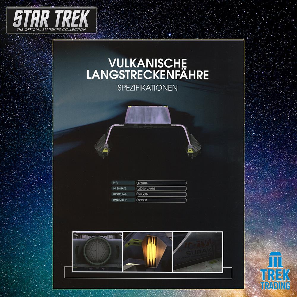 Star Trek Starships Collection - 21.7cm Vulcan Long-Range Shuttle - Special Issue 21 with German Magazine