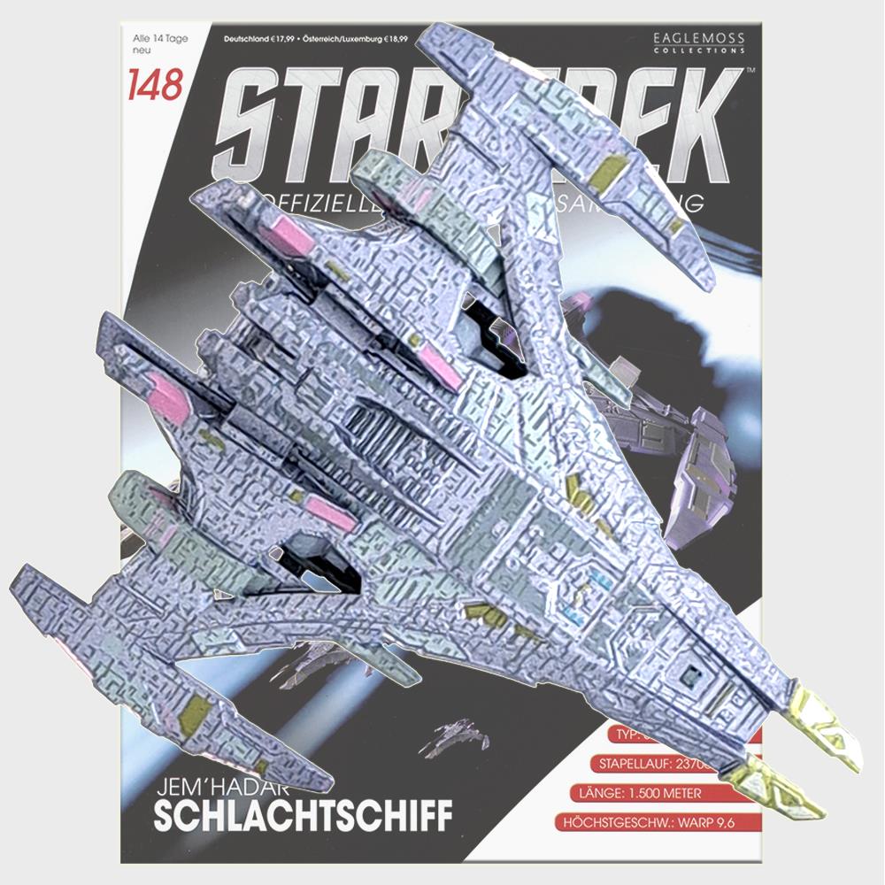 Star Trek Starships Collection - 10.8cm Jem'Hadar Battleship - Issue 148 with German Magazine